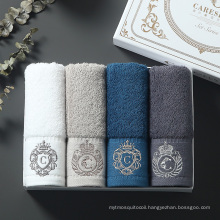 luxury branded custom embroidery soft cotton hand towels